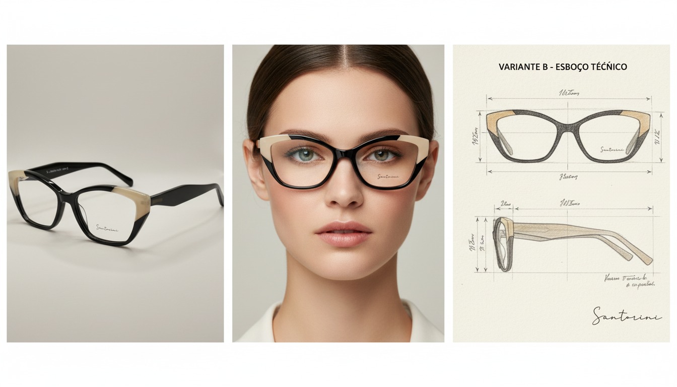 Armação cat-eye feminina Santorini